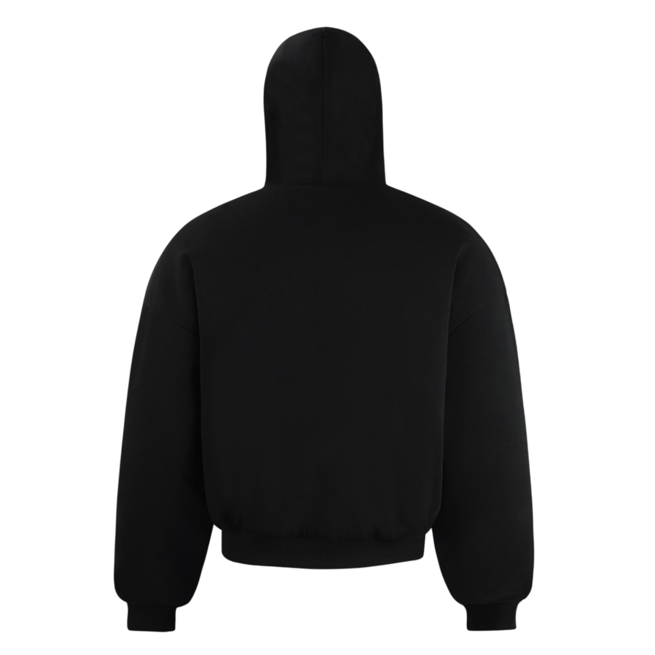 ARC BoxRogue black streetwear hoodie back view oversized hooded jacket minimal clean design