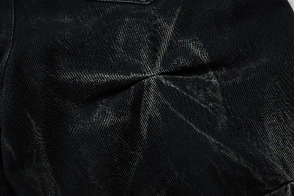 Heavy Pleated Dyed Denim Pants – Hip Hop Vintage Street Vibe