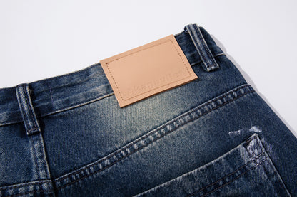 Graffiti Vibe: Hip-Hop Dyed Denim Pants – Loose Fit Street Trend