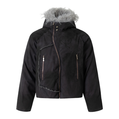 ARC CalmLayer dark winter streetwear jacket with hood and insulated cotton construction