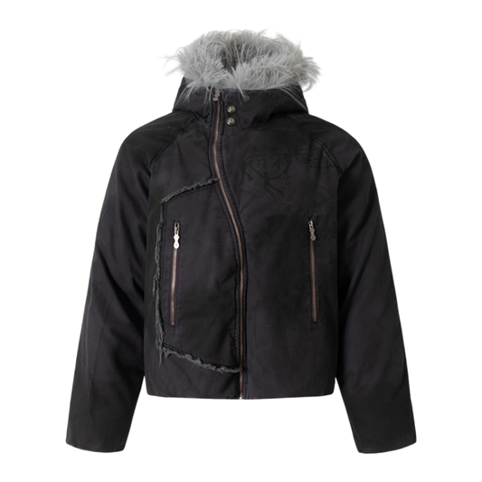 ARC CalmLayer dark winter streetwear jacket with hood and insulated cotton construction