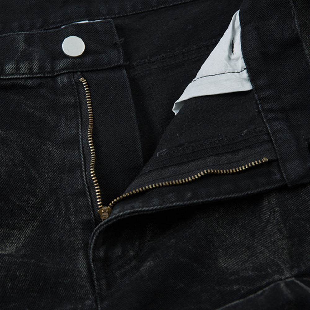 Heavy Pleated Dyed Denim Pants – Hip Hop Vintage Street Vibe