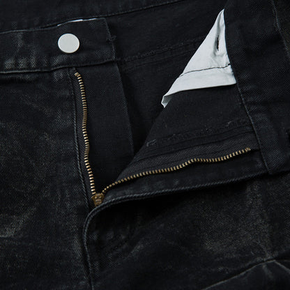 Heavy Pleated Dyed Denim Pants – Hip Hop Vintage Street Vibe