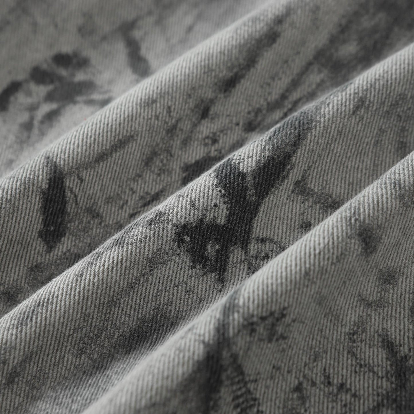 Retro Deconstruction Washed Tie-Dye Denim Jacket