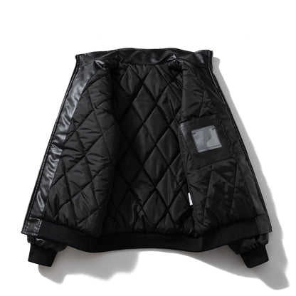 Heavy Embroidery PU Leather Motorcycle Jacket