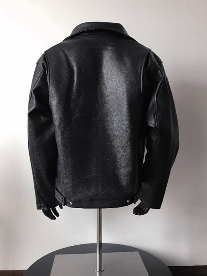 PU Leather Black Jacket – Unisex Street Classic with Modern Edge