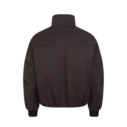 Streetwear Stand Collar Boxy Cut Quilted Coat Men's High-Street Short Loose Warm Puffer Jacket