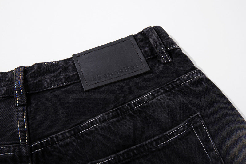 Lightning Strike: Vintage Washed Gradient Denim – Straight to Wide Leg