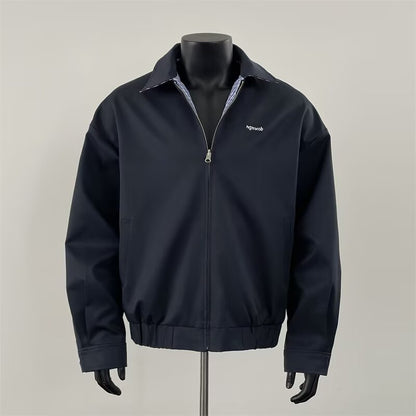 Men’s Reversible Flip Collar Flying Jacket – Street Classic with Dual-Tone Style