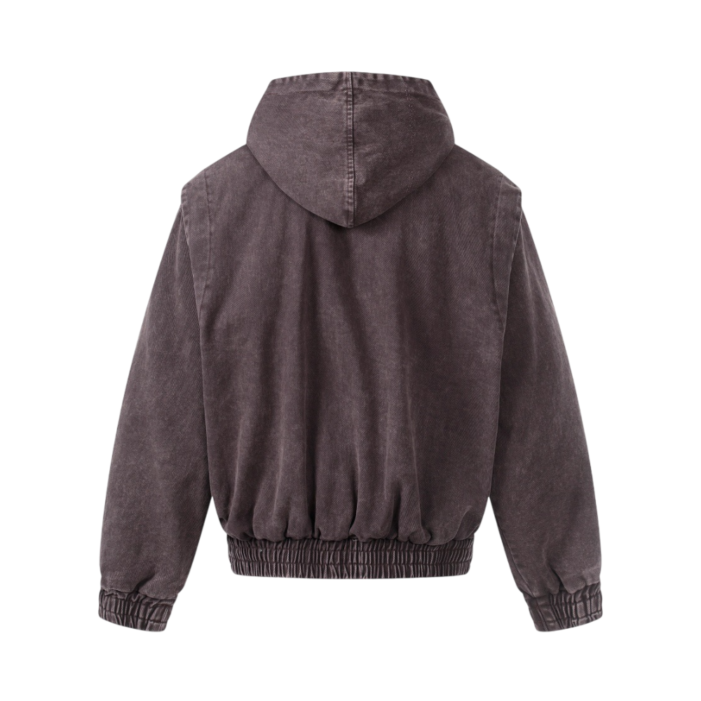 ARC DuneLock brown hooded streetwear jacket back view with relaxed fit cotton construction