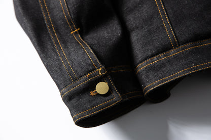 Selvedge Raw Denim Boxed Wide Jacket – Warm, Stylish & Street-Ready