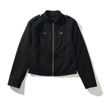 High Street Harrington Jacket Loose Heavyweight  Washed Mature Minimalist Patchwork Jacket Trendy Boxy