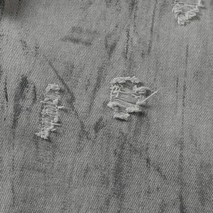 Retro Deconstruction Washed Tie-Dye Denim Jacket