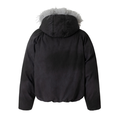 ARC CalmLayer hooded winter street jacket back view with relaxed fit silhouette