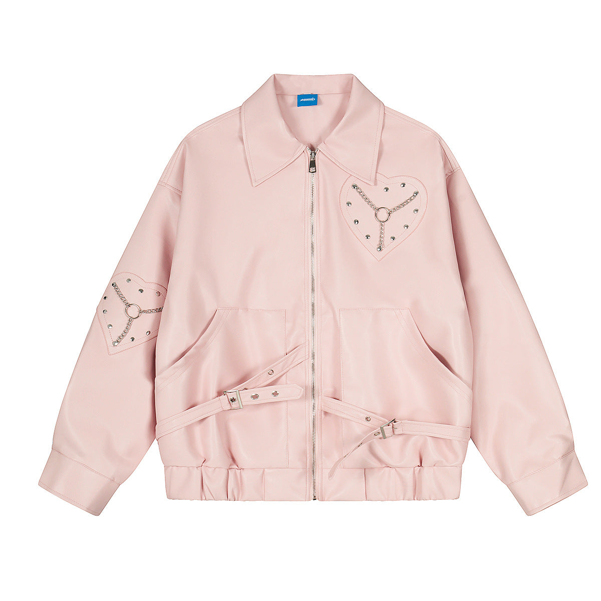 Retro punk street loose PU leather jacket motorcycle jacket