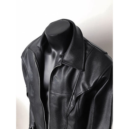 PU Leather Black Jacket – Unisex Street Classic with Modern Edge