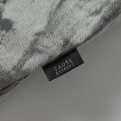 Retro Deconstruction Washed Tie-Dye Denim Jacket