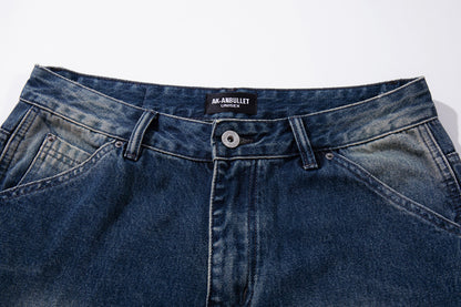 Graffiti Vibe: Hip-Hop Dyed Denim Pants – Loose Fit Street Trend