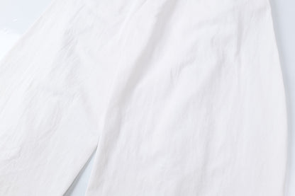 Heavy Pleated White Dyed Denim Pants – Streetwear with Attitude