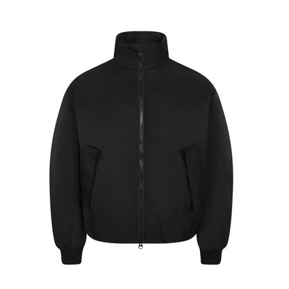 Streetwear Stand Collar Boxy Cut Quilted Coat Men's High-Street Short Loose Warm Puffer Jacket