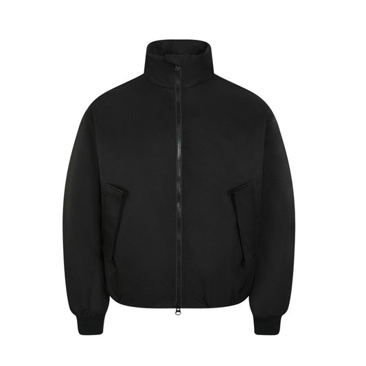 Streetwear Stand Collar Boxy Cut Quilted Coat Men's High-Street Short Loose Warm Puffer Jacket